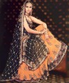 BW6954 Black & Light Orange Gharara