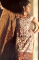 EW189 Orange Rawsilk Evening Wear