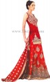 BW6671 Lust Fire Engine Red Banarasi Jamawar Lehenga