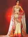 B057 Ivory & Hot Pink Gharara