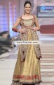 BW6033 Ecru Bulgarian Rose Earth Yellow Gold Metallic Crinkle Chiffon Banarasi Jamawar Lehenga