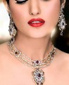 CJ8965 Cubic Zircons And Garnet Fancy Stones Jewellery