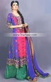 BW7069 Han Purple French Jose Jade Crinkle Chiffon Raw Silk Sharara