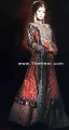 AK6733 Lava And Rich Maroon Crincle Chiffon Anarkali Style
