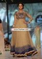 AK7312 Fallow Dark Midnight Blue Crinkle Chiffon Pure Jamawar Anarkali