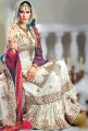 BW6921 Ivory & Dark Blue Gharara