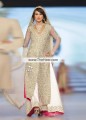 BW7466 Almond Off White Banarasi Crinkle Chiffon Raw Silk Sharara