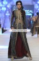 MX6080 Rosewood Dark Gray Velvet Banarasi Jamawar Crinkle Chiffon Maxi