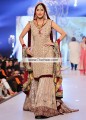 BW7354 Apricot Carmine Crinkle Chiffon Banarasi Jamawar Gharara