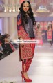 PW6600 Candy Apple Red Old Lavender Crinkle Chiffon Raw Silk Banarasi Jamawar Party Dress