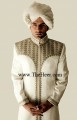 SW412 Off White Jamawar Sherwani