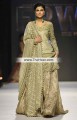 BW6626 Tea Green Pearl Crinkle Chiffon Banarasi Jamawar Sharara