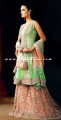 BW6616 Atomic Tangerine & Asparagus Raw Silk Sharara