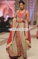 MX6058 Scarlet Tan Crinkle Chiffon Banarasi Jamawar Maxi Sharara