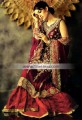BW6259 Dark Burgundy and Red Brown Banarasi Jamawar Sharara