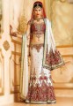 BW81 Off-white & Maroon Lehenga