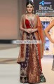 BW6980 Cardinal Palatinate Purple Cordovan Velvet Crinkle Chiffon Banarasi Jamawar Dual Layered Lehenga