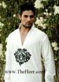 KT719 Off White Mixed Cotton Kurta