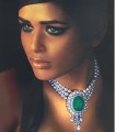 EJ525 Green Gemstone Evening Jewellery