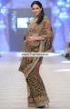 SR6087 Gold Metallic Dark Lava Raw Silk Crinkle Chiffon Saree