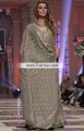 BW6049 Light Gray Dark Asparagus Crinkle Chiffon Banarasi Crinkle Chiffon Lehenga