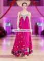 AK7535 Magenta Crinkle Chiffon Anarkali Pishwas