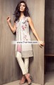 PW6748 Corn Silk Light Thulian Pink Embroidered Chiffon Raw Silk Crinkle Chiffon Party Dress