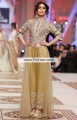 PW6966 Fallow Metallic Gold Raw Silk Crinkle Chiffon Party Dress