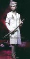 SW443 Ghost White Jamawar Sherwani