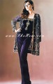 SC8649 Purple velvet Party Wear
